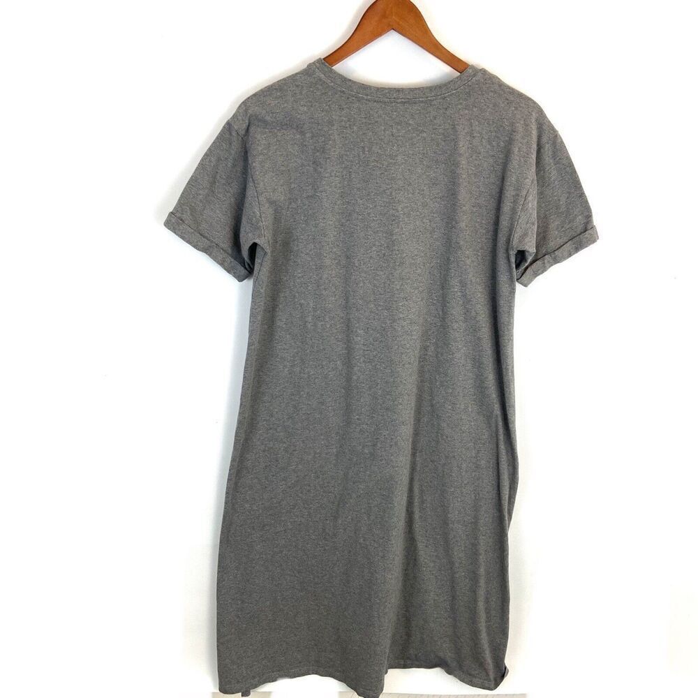 EILEEN FISHER T Shirt Dress Women’s XS Gray Knee-Length Jersey Knit W/ Pockets - Picture 2 of 6